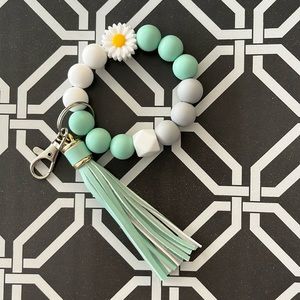 Silicone Bead Keychain Wristlet